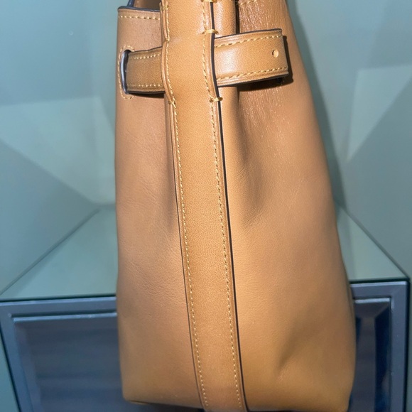 Coach Tan Shoulder Bag with Floral Accents - Picture 4 of 11